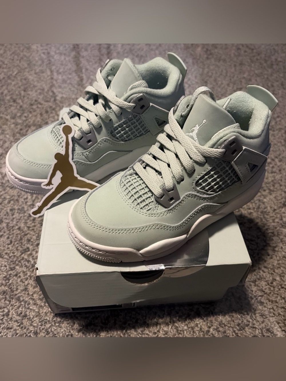 Brand New Air Jordan 4 Retro PS "Abundance / Seafoam" - Kids Size 12C✨